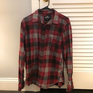 Hollister Plaid Button-Up Flannel Shirt